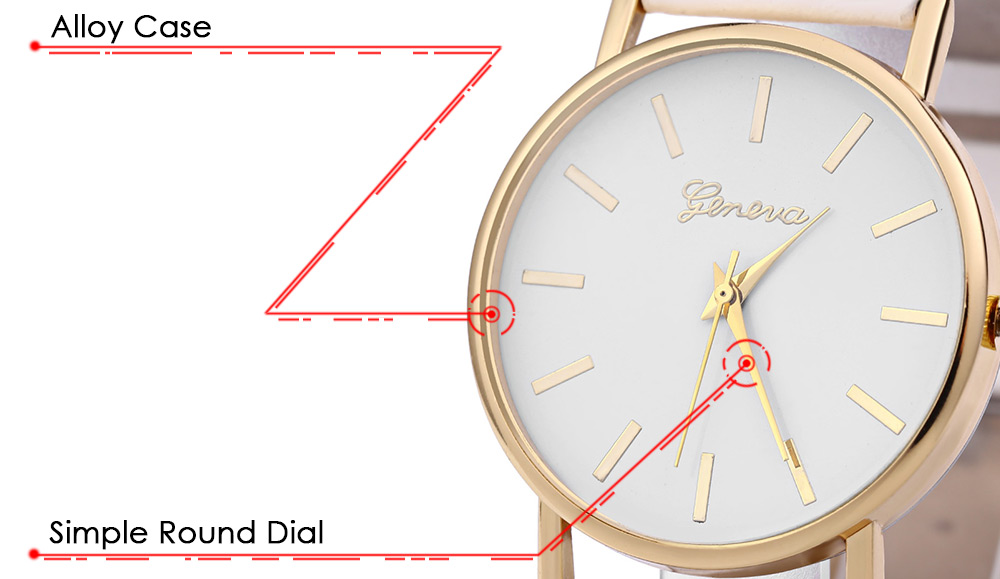 Women Quartz Watch Checks Leather Band Round Dial Women Quartz Watch Checks Leather Band Round Dial