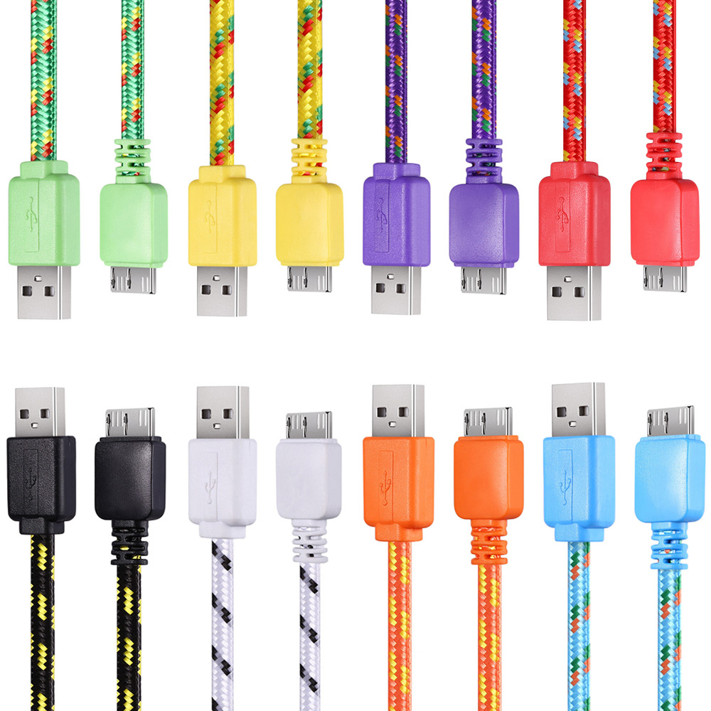 3M Braided Micro Data Synchronization Charger Cable for Samsung Galaxy S5 Note 3 3M Braided Micro Data Synchronization Charger Cable for Samsung Galaxy S5 Note 3