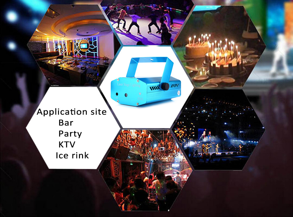 MGY-001 Voice Automatic Control Red Green Laser Landscape Projector Light for Party KTV Bar Stage with Tripod