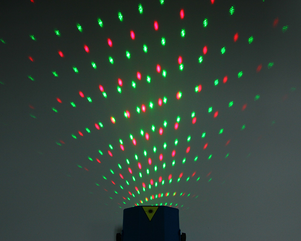 MGY-001 Voice Automatic Control Red Green Laser Landscape Projector Light for Party KTV Bar Stage with Tripod
