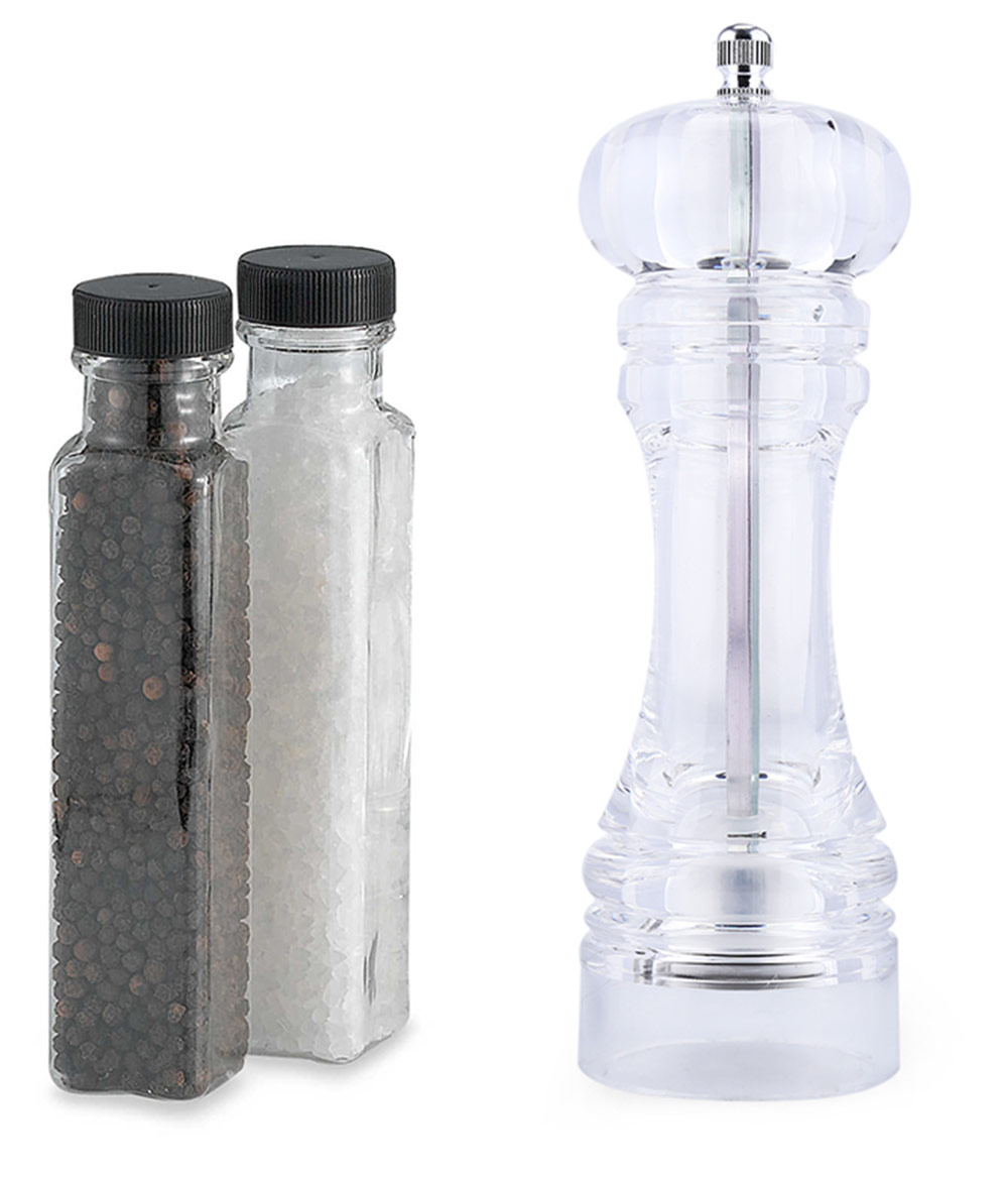 Arcylic Manual Pepper Salt Spice Mill Kitchen Accessories
