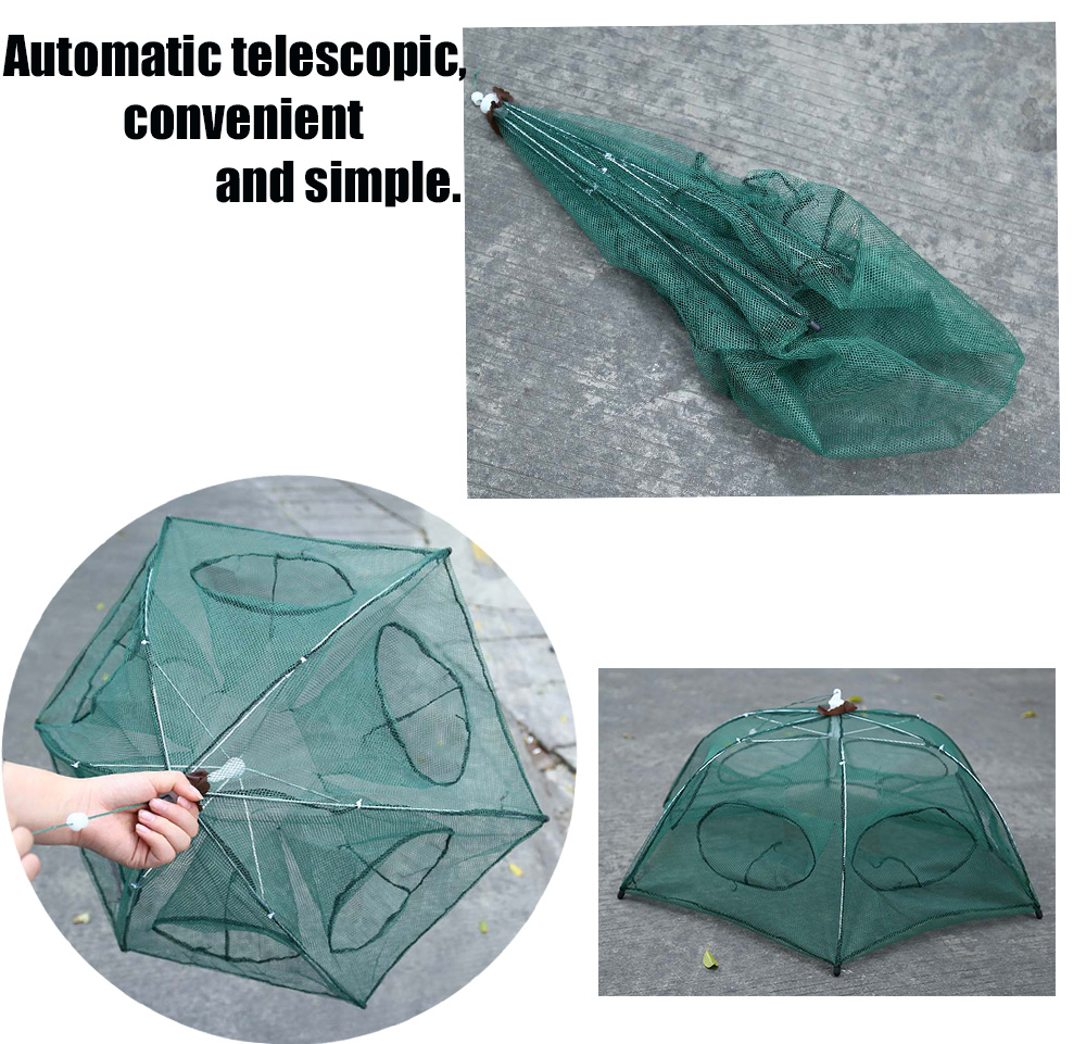 Folded Fishing Net Fish Shrimp Minnow Crab Baits Cast Mesh Trap Folded Fishing Net Fish Shrimp Minnow Crab Baits Cast Mesh Trap