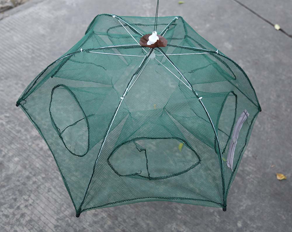 Folded Fishing Net Fish Shrimp Minnow Crab Baits Cast Mesh Trap Folded Fishing Net Fish Shrimp Minnow Crab Baits Cast Mesh Trap