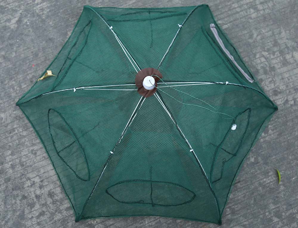 Folded Fishing Net Fish Shrimp Minnow Crab Baits Cast Mesh Trap Folded Fishing Net Fish Shrimp Minnow Crab Baits Cast Mesh Trap