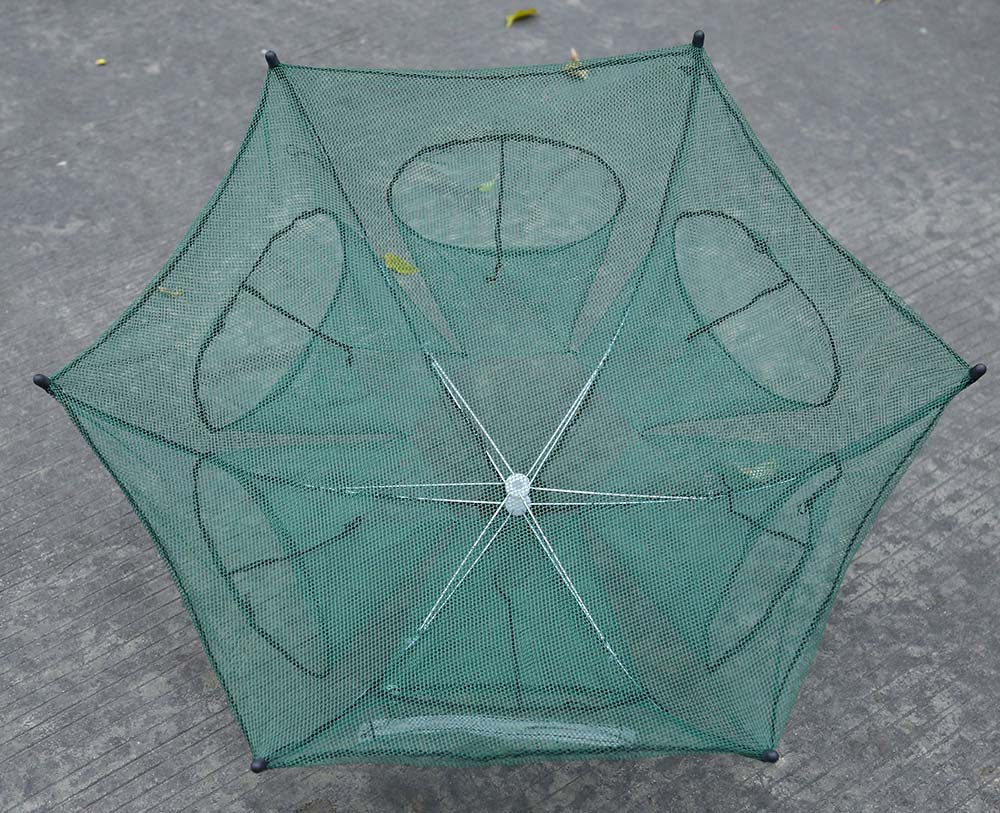 Folded Fishing Net Fish Shrimp Minnow Crab Baits Cast Mesh Trap Folded Fishing Net Fish Shrimp Minnow Crab Baits Cast Mesh Trap