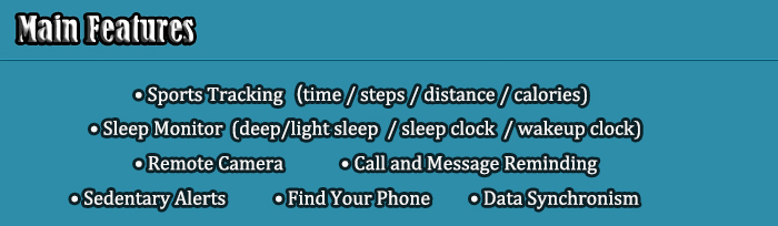 I5 Plus Smart Bracelet IP65 Bluetooth 4.0 Watch Wristband Sleep Monitoring Sports Tracking Remote Camera