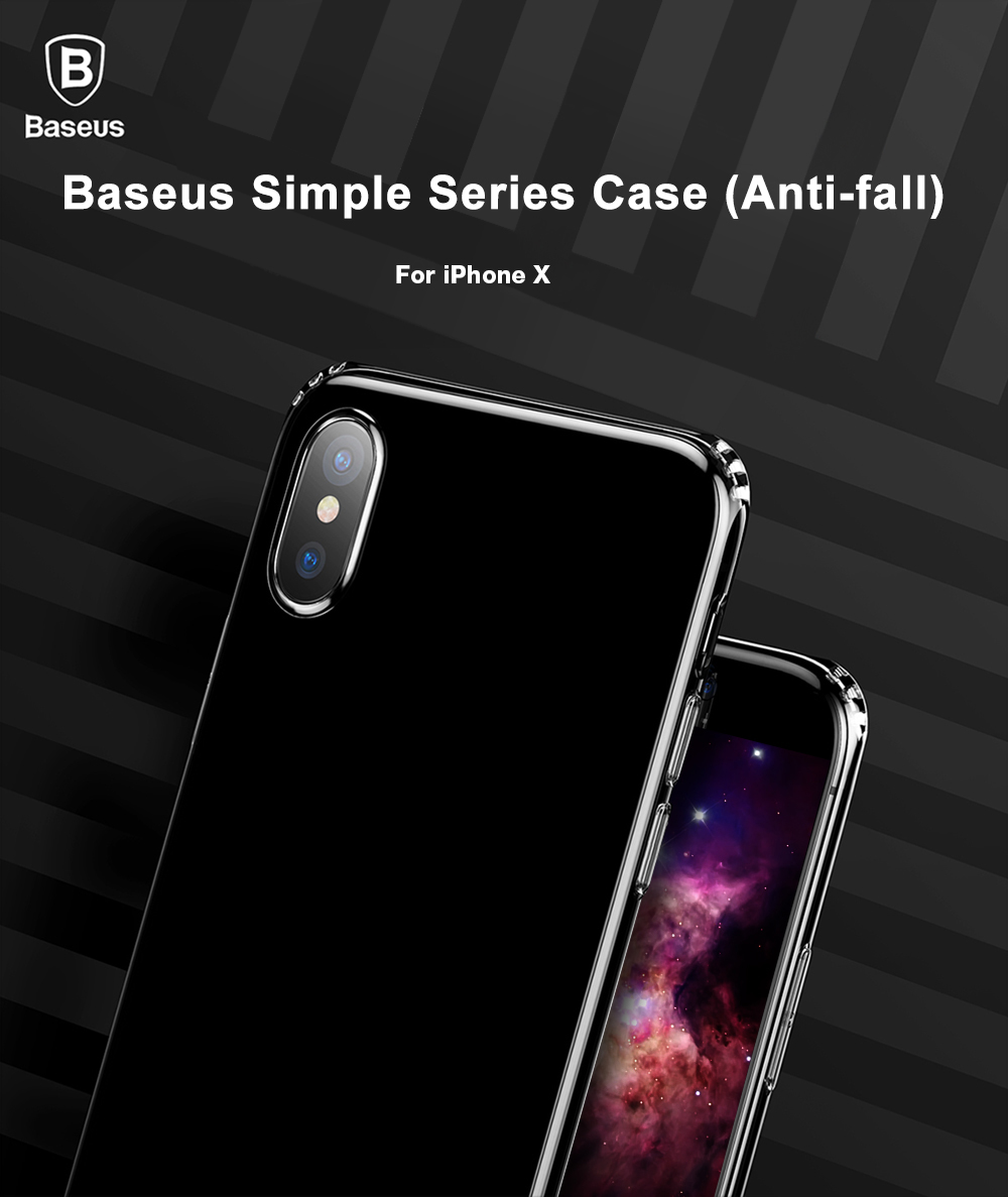 Baseus Simple Series (Anti-fall) Clear TPU Case Back Cover for iPhone 8 Baseus Simple Series (Anti-fall) Clear TPU Case Back Cover for iPhone 8