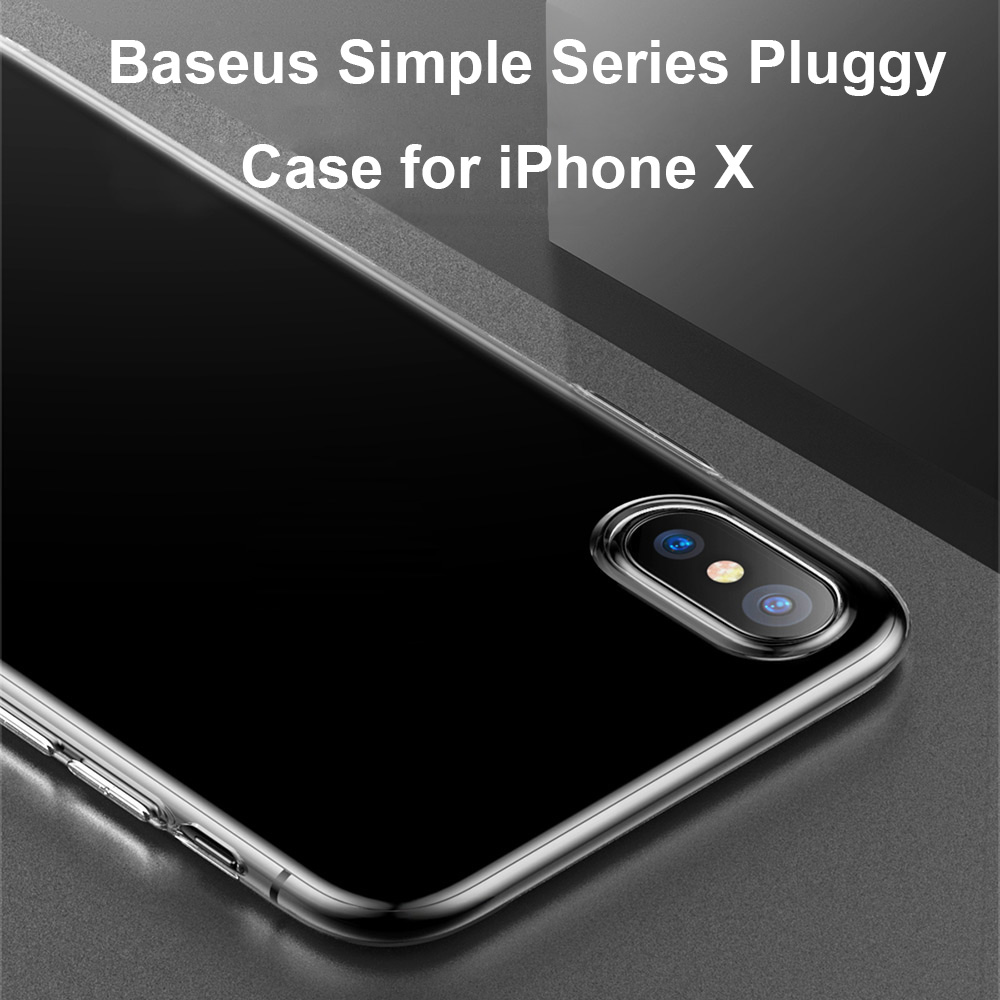 Baseus Simple Series Pluggy Case Clear TPU Protective Back Cover for iPhone 8 Baseus Simple Series Pluggy Case Clear TPU Protective Back Cover for iPhone 8