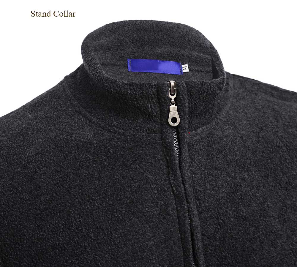 Casual Pure Color Stand Collar Long Sleeve Coat for Men