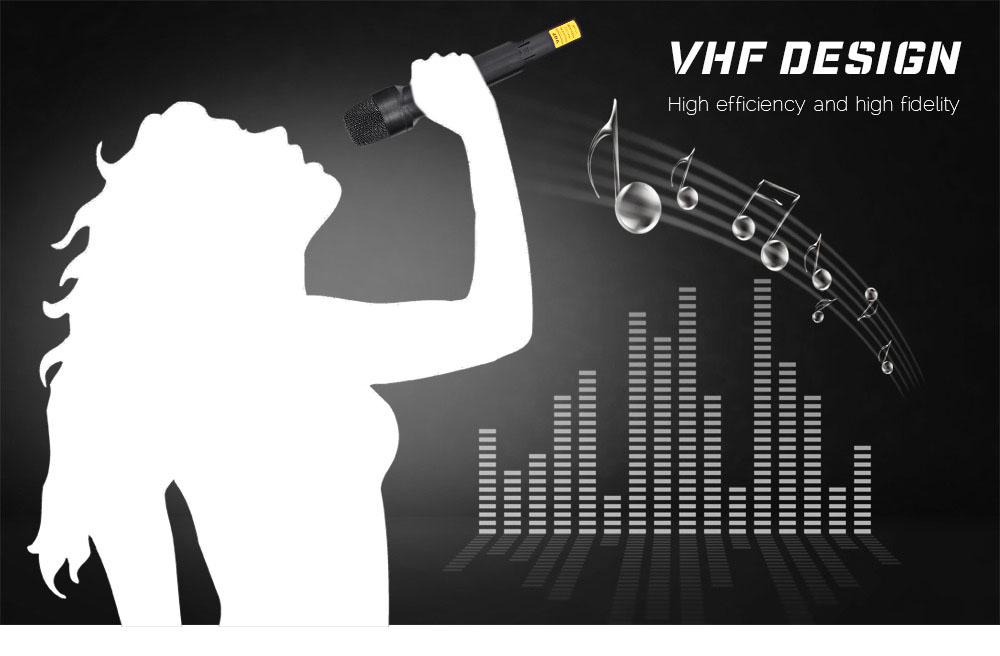 WEISRE WM - 03V Professional 220 - 270MHz VHF Wireless Handheld Dual Channel Transmitter Mic Set WEISRE WM - 03V Professional 220 - 270MHz VHF Wireless Handheld Dual Channel Transmitter Mic Set