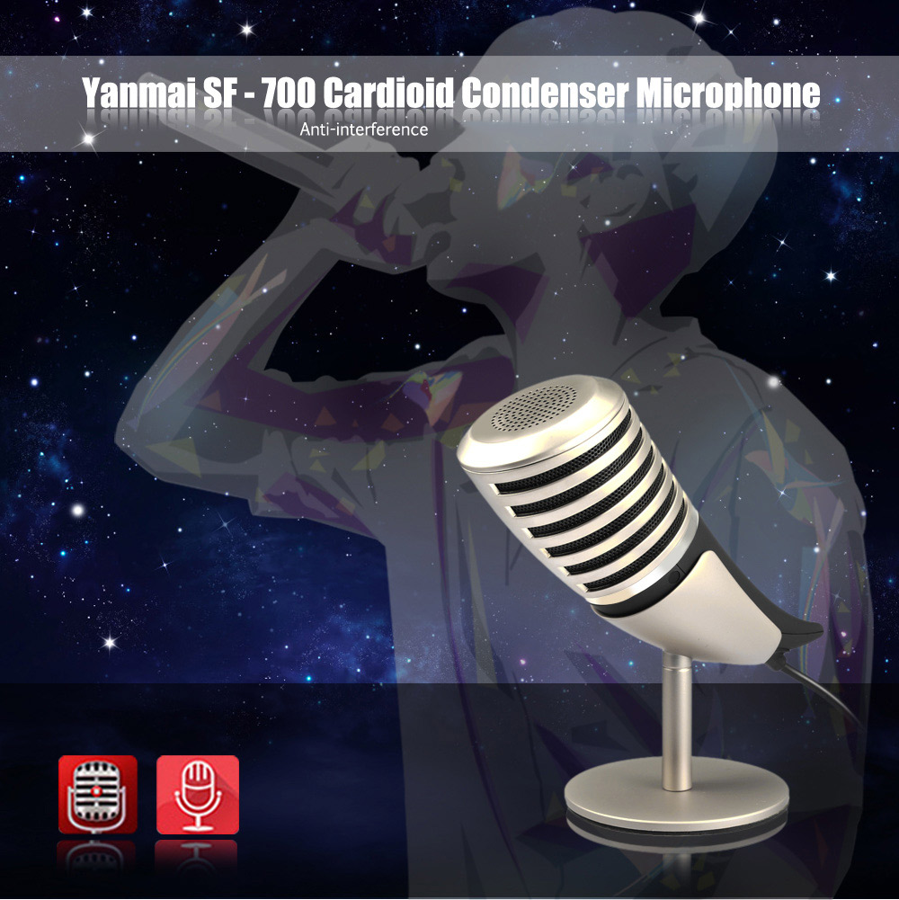Yanmai SF - 700 Cardioid Broadcasting Recording Condenser Microphone Yanmai SF - 700 Cardioid Broadcasting Recording Condenser Microphone