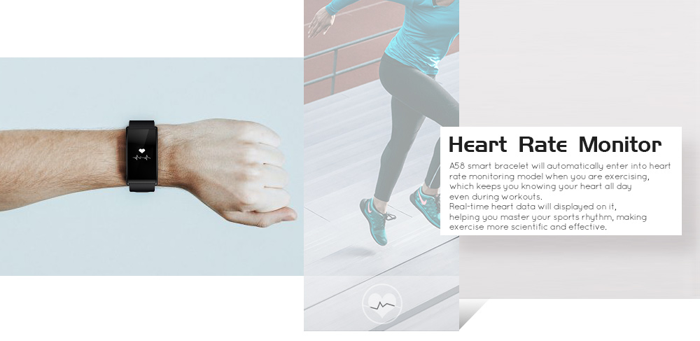 TenFifteen A58 Bluetooth 4.0 Smart Bracelet Blood Oxygen Pressure Measure Fatigue Heart Rate Monitor TenFifteen A58 Bluetooth 4.0 Smart Bracelet Blood Oxygen Pressure Measure Fatigue Heart Rate Monitor