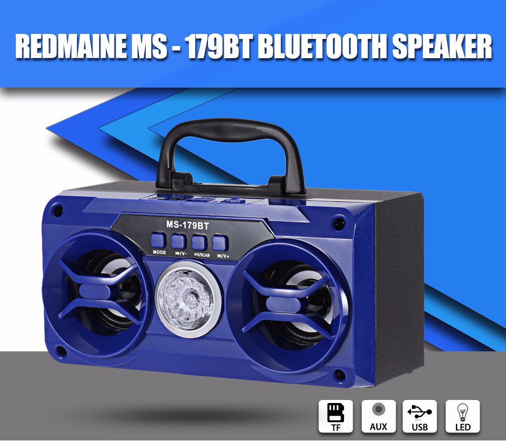 Redmaine MS - 179BT Bluetooth Speaker FM Radio TF Card Music Player