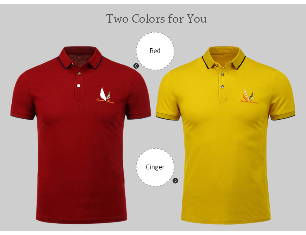 Half Button Embroidery Polo Shirt