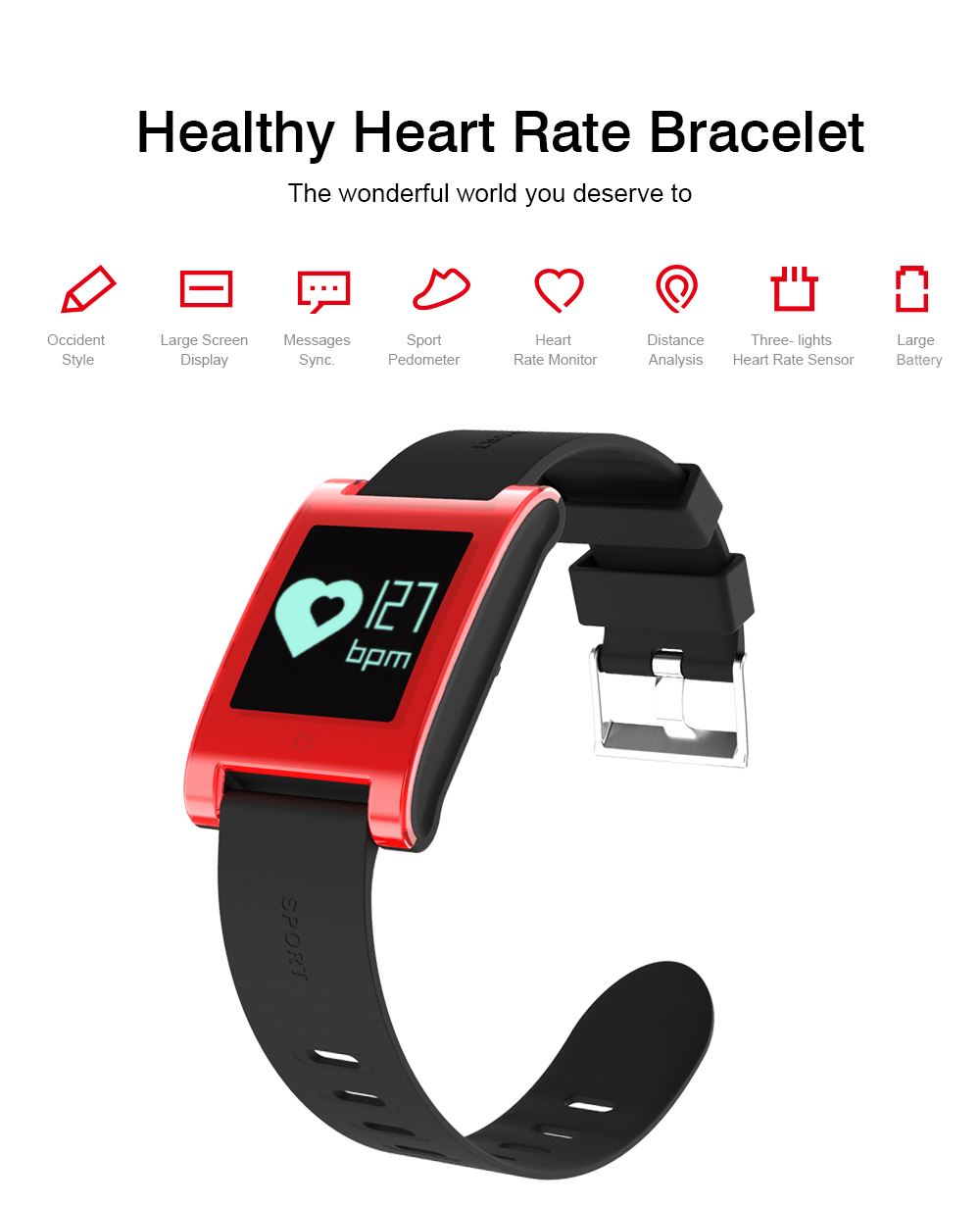 DOMINO DM68 Smartband Android iOS Compatible Blood Pressure / Heart Rate Monitor Remote Camera Find Phone Calorie Consumption IP67 Waterproof DOMINO DM68 Smartband Android iOS Compatible Blood Pressure / Heart Rate Monitor Remote Camera Find Phone Calorie Consumption IP67 Waterproof