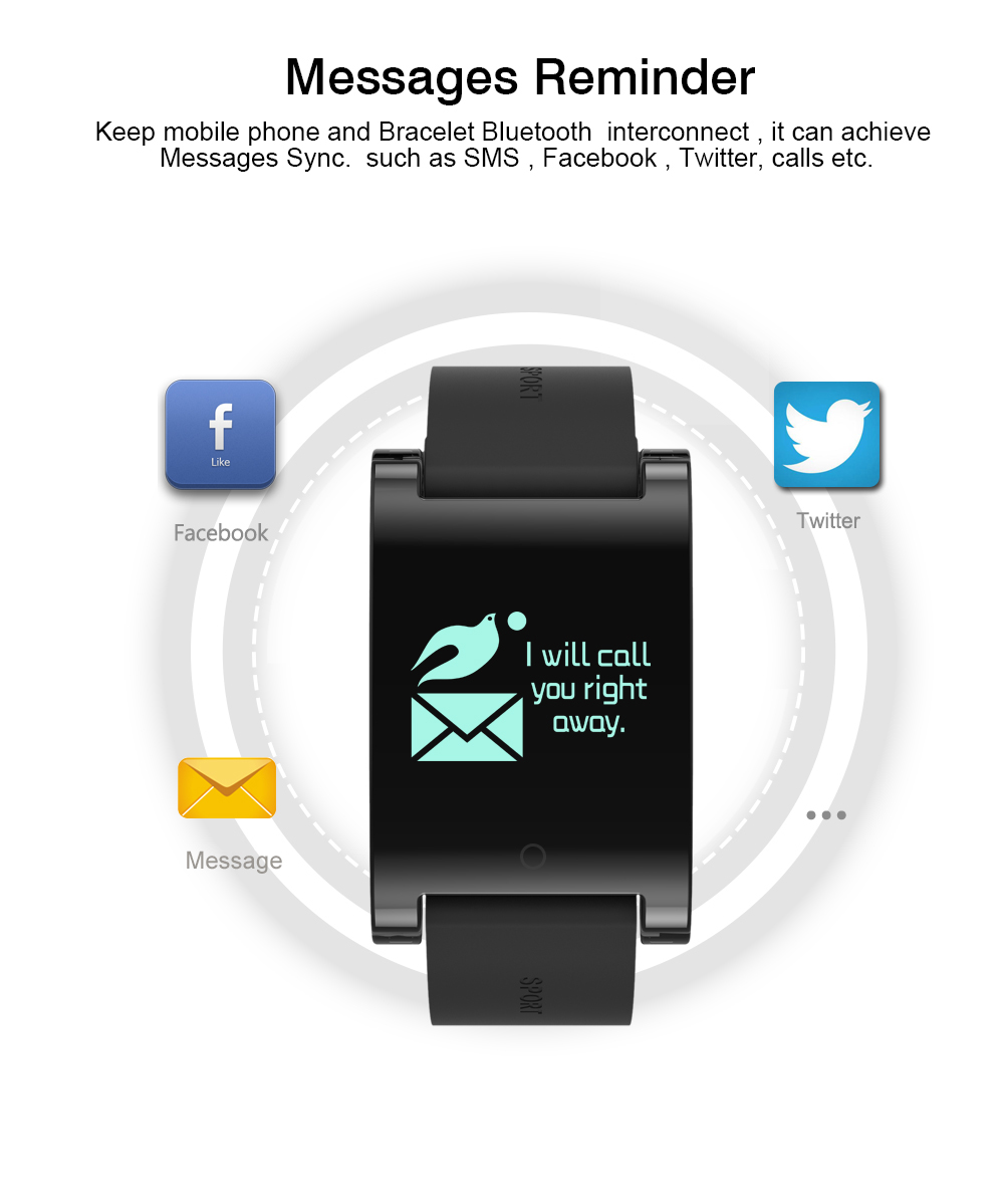 DOMINO DM68 Smartband Android iOS Compatible Blood Pressure / Heart Rate Monitor Remote Camera Find Phone Calorie Consumption IP67 Waterproof DOMINO DM68 Smartband Android iOS Compatible Blood Pressure / Heart Rate Monitor Remote Camera Find Phone Calorie Consumption IP67 Waterproof