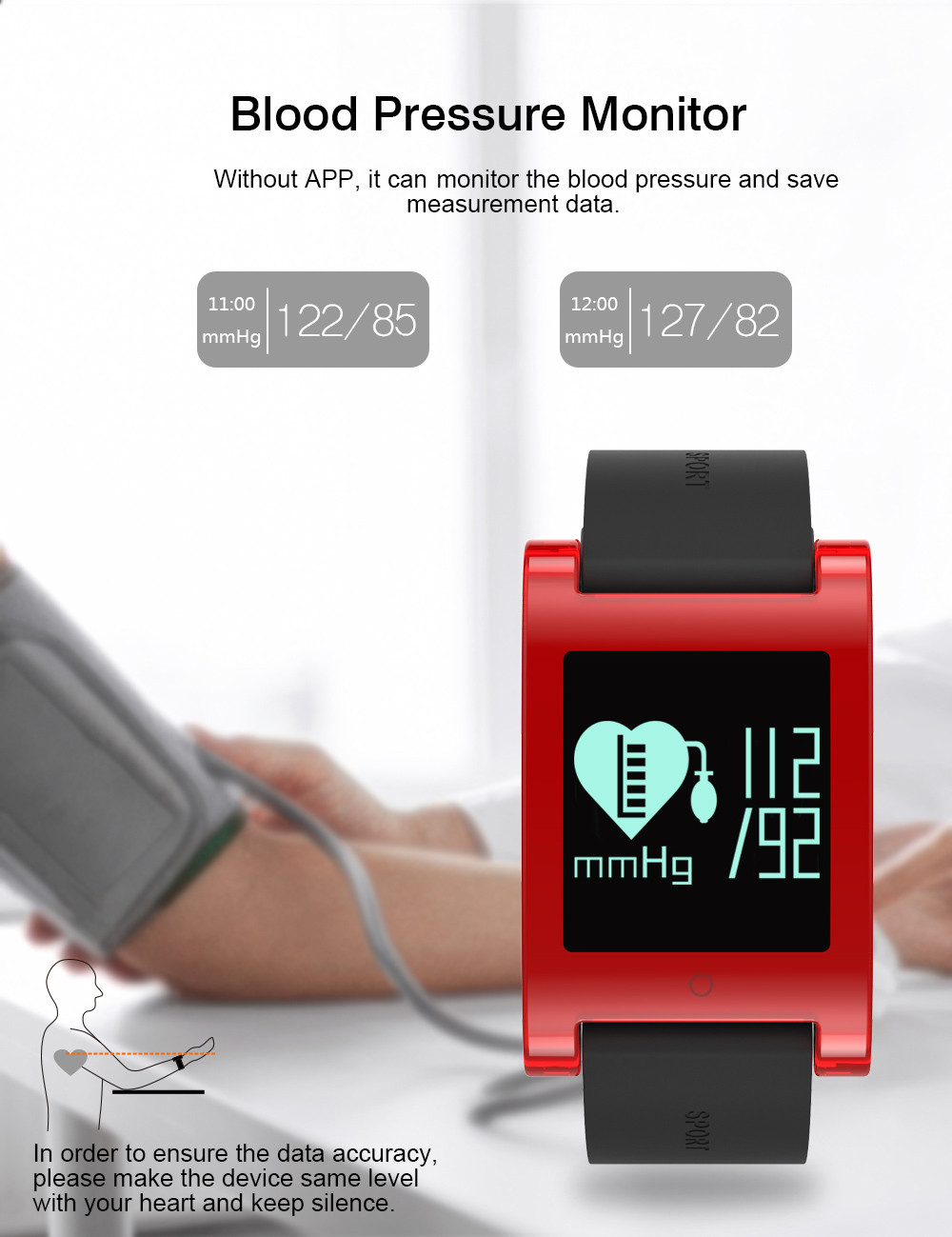 DOMINO DM68 Smartband Android iOS Compatible Blood Pressure / Heart Rate Monitor Remote Camera Find Phone Calorie Consumption IP67 Waterproof DOMINO DM68 Smartband Android iOS Compatible Blood Pressure / Heart Rate Monitor Remote Camera Find Phone Calorie Consumption IP67 Waterproof