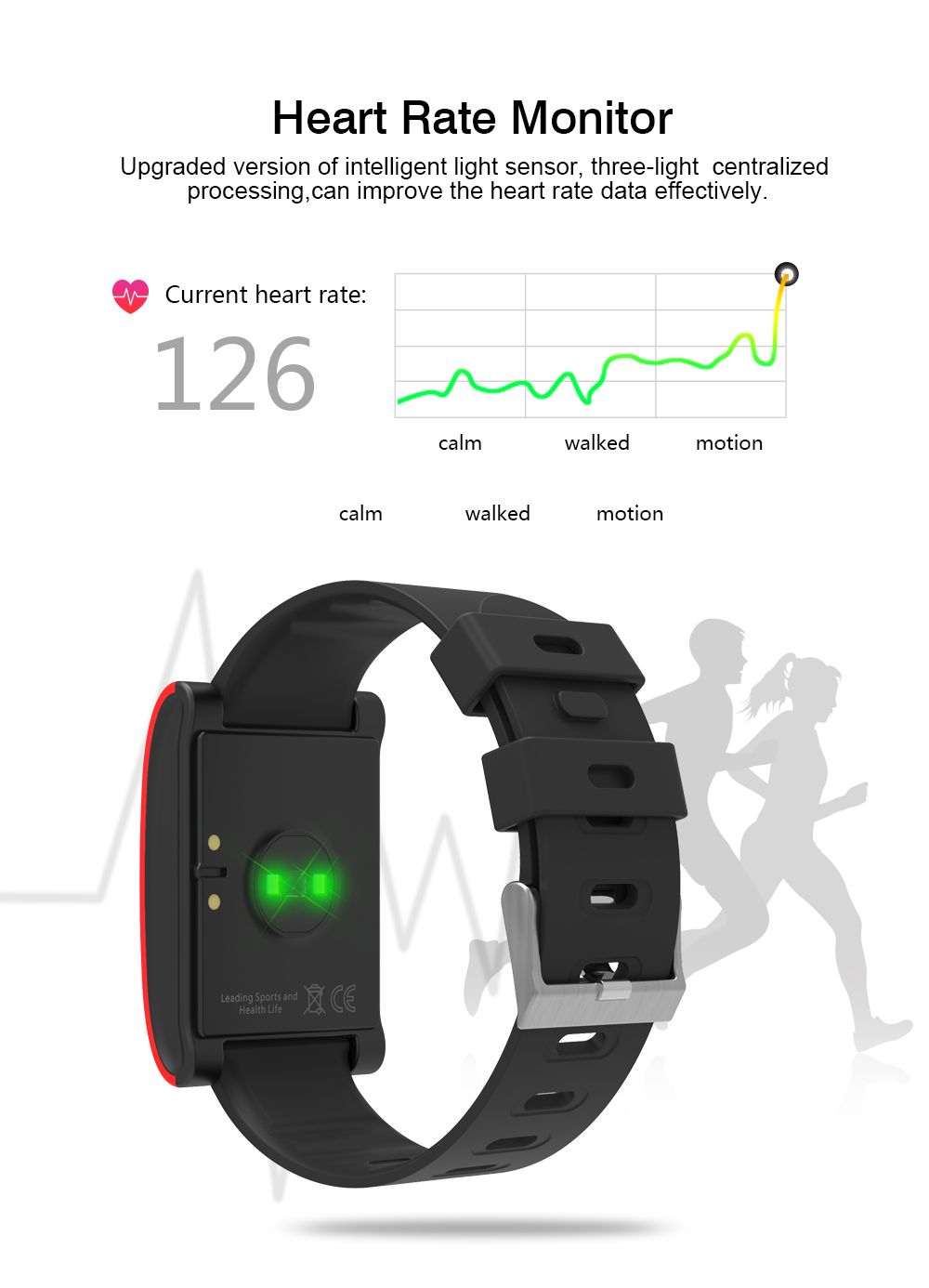DOMINO DM68 Smartband Android iOS Compatible Blood Pressure / Heart Rate Monitor Remote Camera Find Phone Calorie Consumption IP67 Waterproof DOMINO DM68 Smartband Android iOS Compatible Blood Pressure / Heart Rate Monitor Remote Camera Find Phone Calorie Consumption IP67 Waterproof
