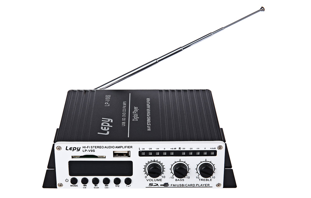 Lepy LP - V9S Mini Hi-Fi Stereo Super Bass Audio Amplifier Support FM Function