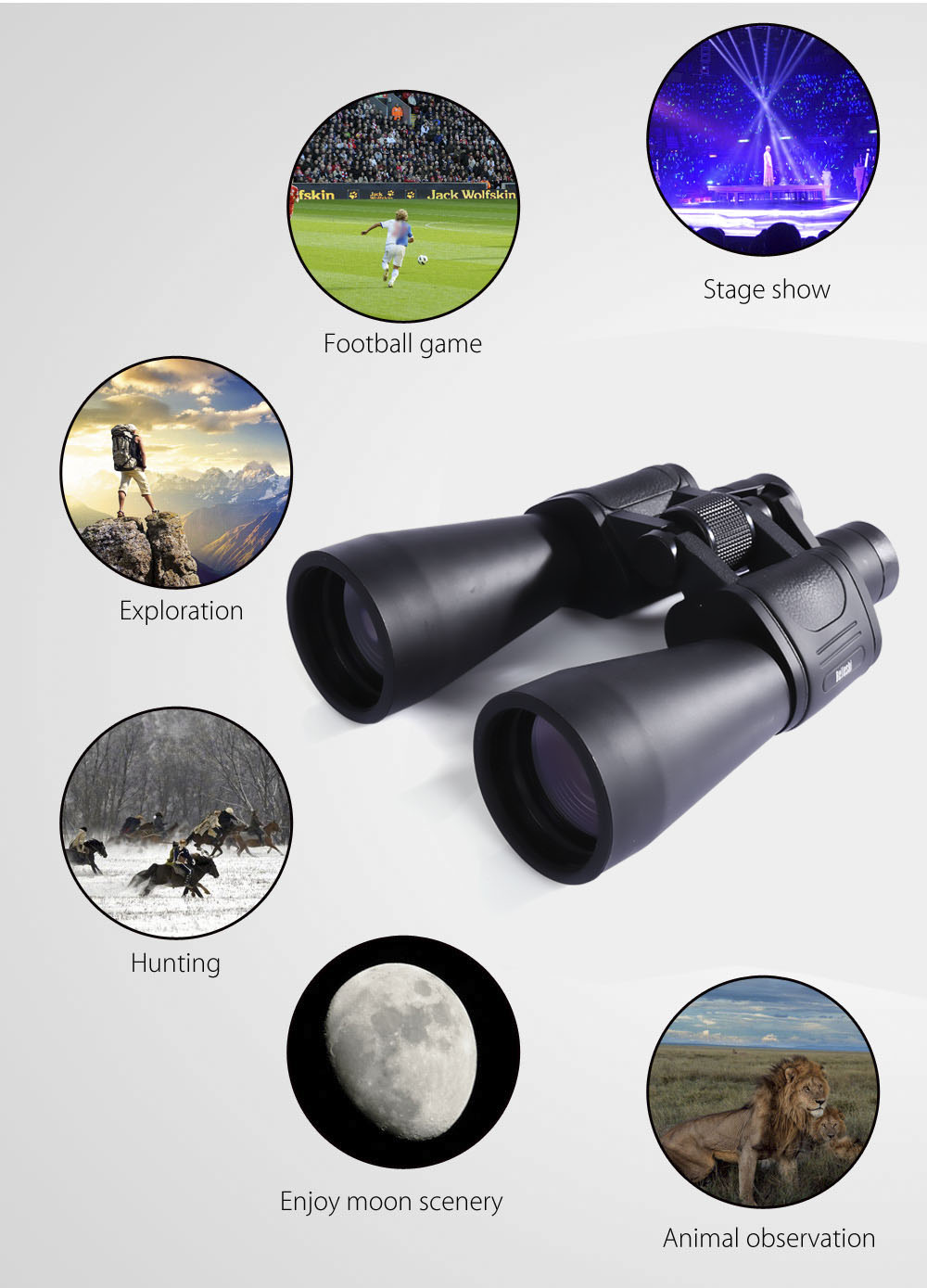 Beileshi 60 x 90 Portable Binocular Telescope Scope for Outdoor Hiking Hunting Camping Sports Beileshi 60 x 90 Portable Binocular Telescope Scope for Outdoor Hiking Hunting Camping Sports