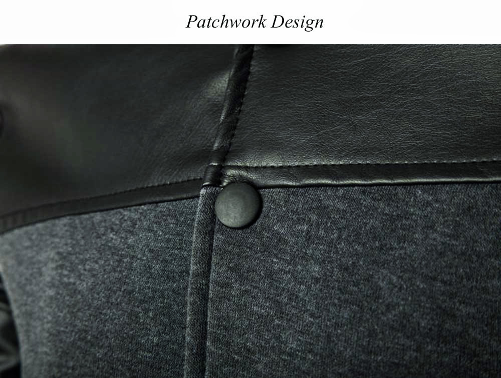 Fashionable Slim Fit Patchwork Design Stand Collar Men Jacket Fashionable Slim Fit Patchwork Design Stand Collar Men Jacket