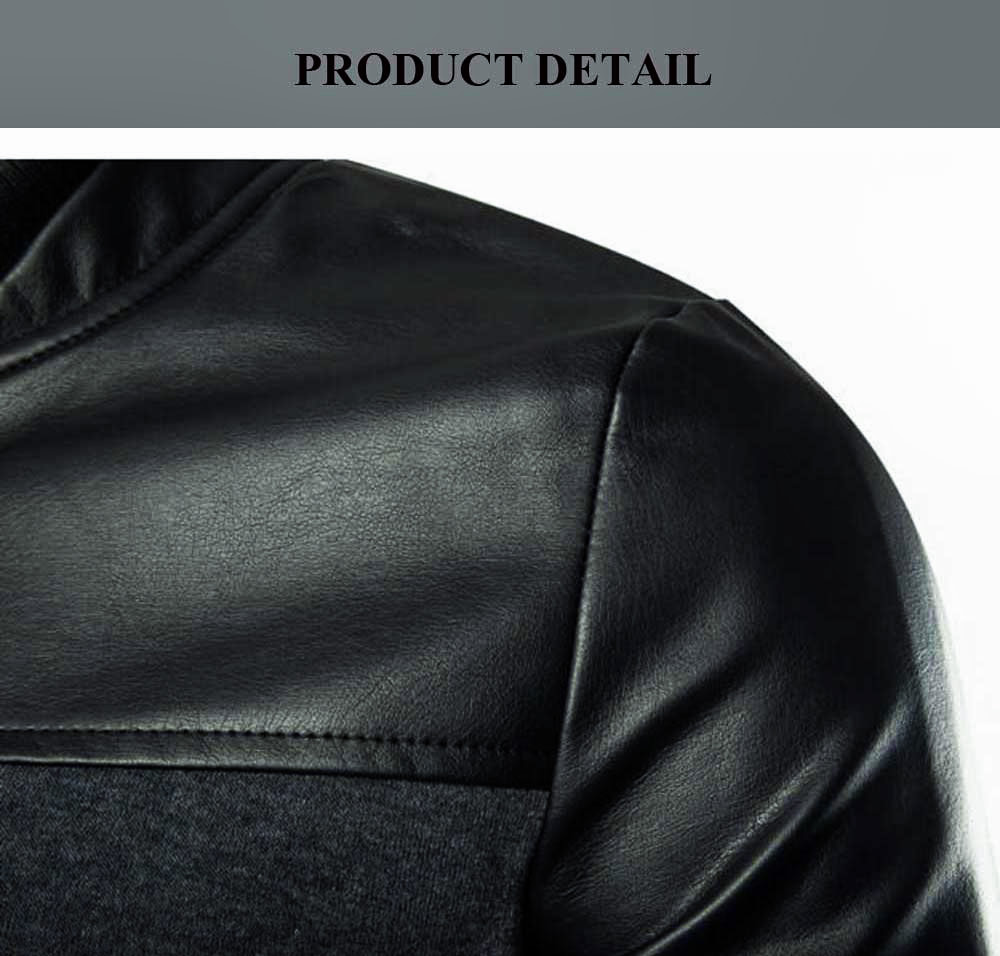 Fashionable Slim Fit Patchwork Design Stand Collar Men Jacket Fashionable Slim Fit Patchwork Design Stand Collar Men Jacket