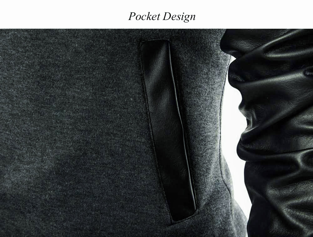 Fashionable Slim Fit Patchwork Design Stand Collar Men Jacket Fashionable Slim Fit Patchwork Design Stand Collar Men Jacket