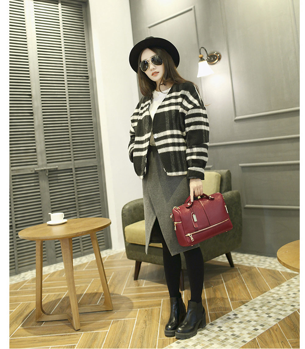 Guapabien Lady Pillow Shape Slide Handle Rivet Multi Purposes Tote Shoulder Messenger Bag Guapabien Lady Pillow Shape Slide Handle Rivet Multi Purposes Tote Shoulder Messenger Bag