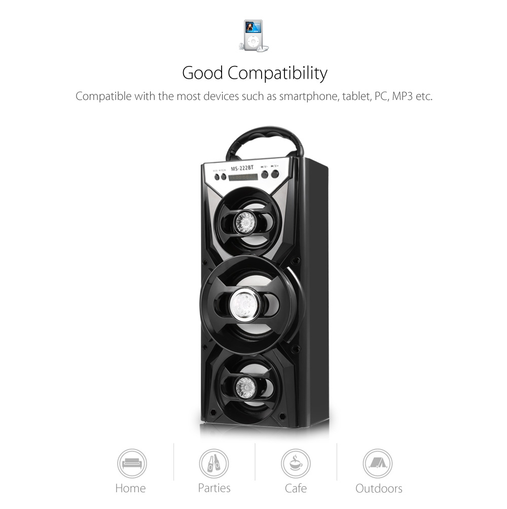 Redmaine MS - 222BT Bluetooth Speaker with AUX USB TF Card Slot Redmaine MS - 222BT Bluetooth Speaker with AUX USB TF Card Slot