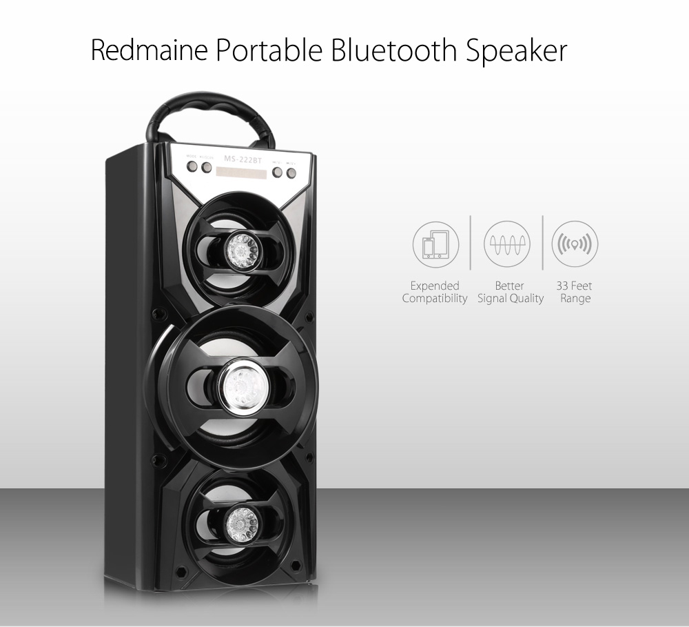 Redmaine MS - 222BT Bluetooth Speaker with AUX USB TF Card Slot