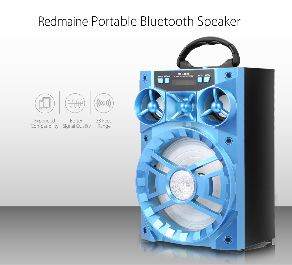 Redmaine MS - 188BT Portable Bluetooth Speaker Redmaine MS - 188BT Portable Bluetooth Speaker