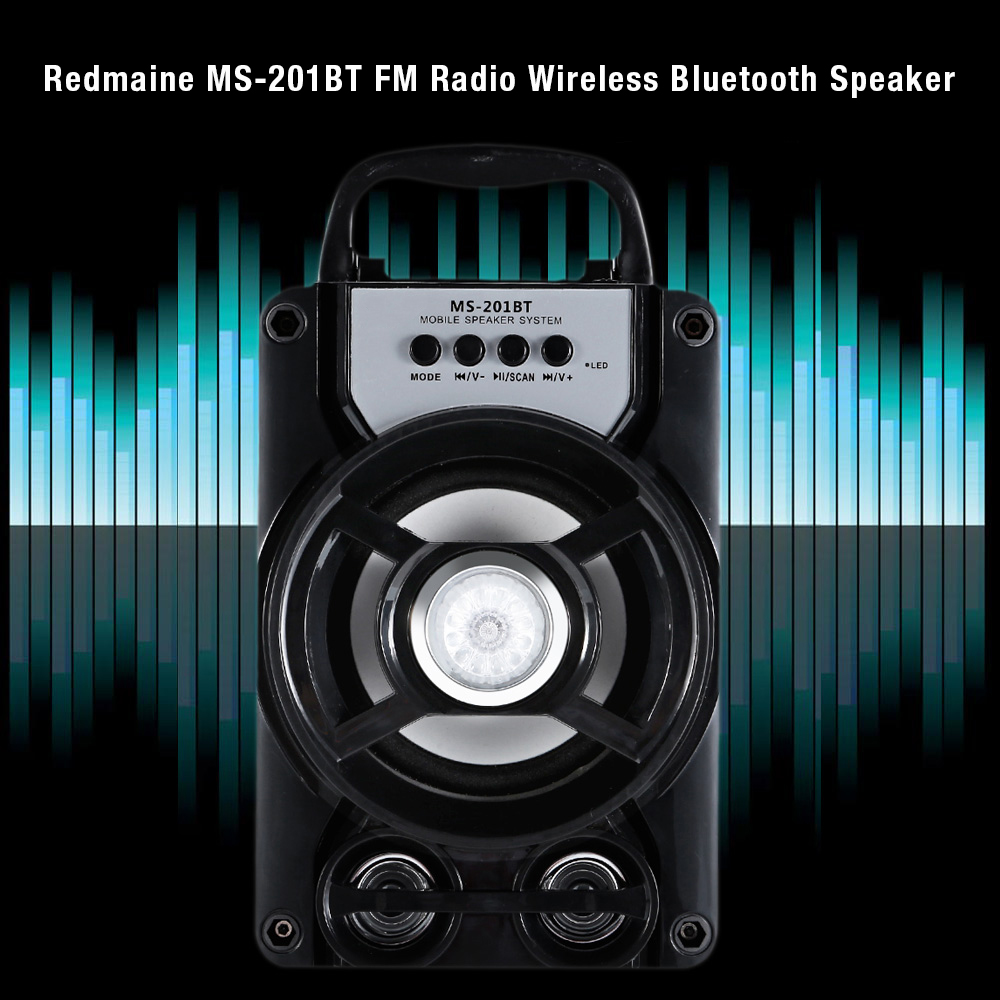 Redmaine MS - 201BT Portable High Power Output Multimedia FM Radio Wireless Bluetooth Speaker