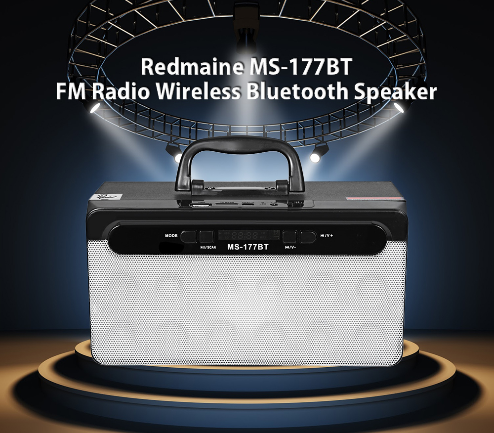 Redmaine MS - 177BT Portable High Power Output Multimedia FM Radio Wireless Bluetooth Speaker
