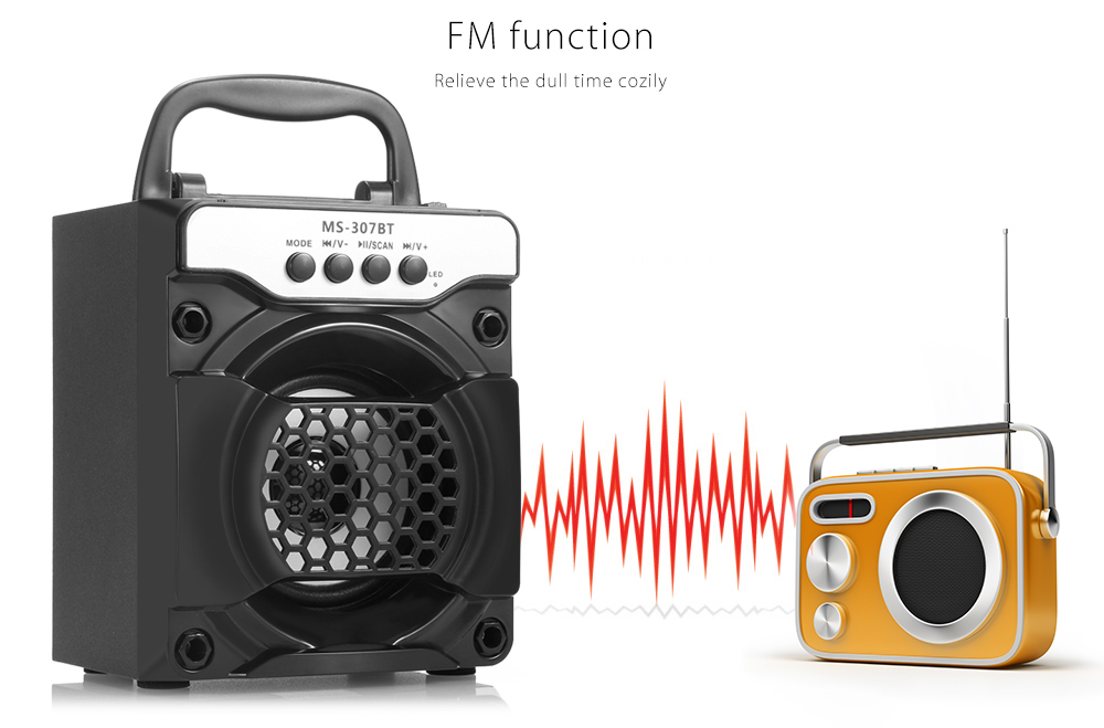 Redmaine MS - 307BT Portable Bluetooth Speaker with LED Lights 3 inch Driver Unit Redmaine MS - 307BT Portable Bluetooth Speaker with LED Lights 3 inch Driver Unit