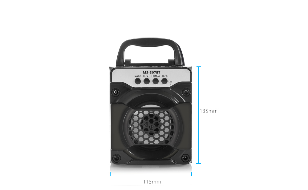 Redmaine MS - 307BT Portable Bluetooth Speaker with LED Lights 3 inch Driver Unit Redmaine MS - 307BT Portable Bluetooth Speaker with LED Lights 3 inch Driver Unit