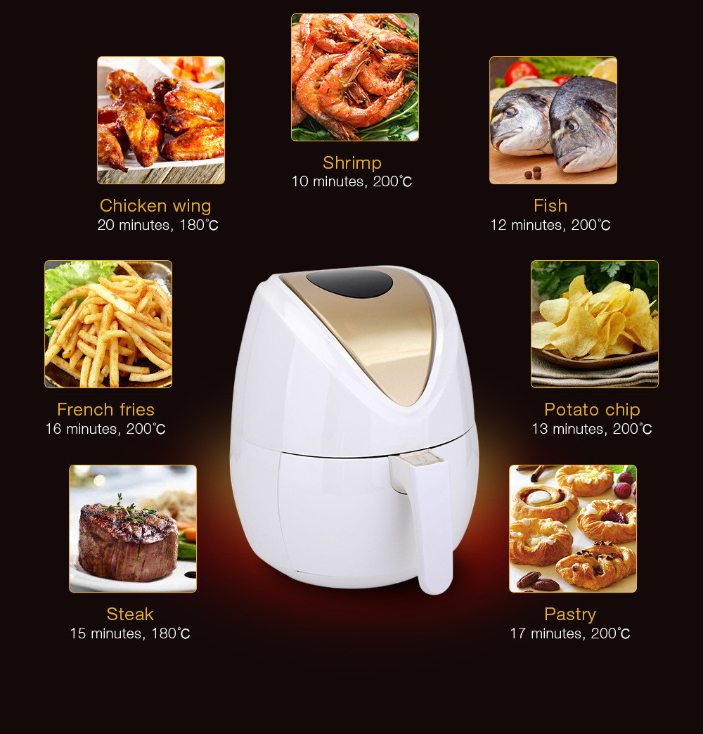 aobosi 2.6L Electric Air Fryer for Frying Roasting Baking aobosi 2.6L Electric Air Fryer for Frying Roasting Baking